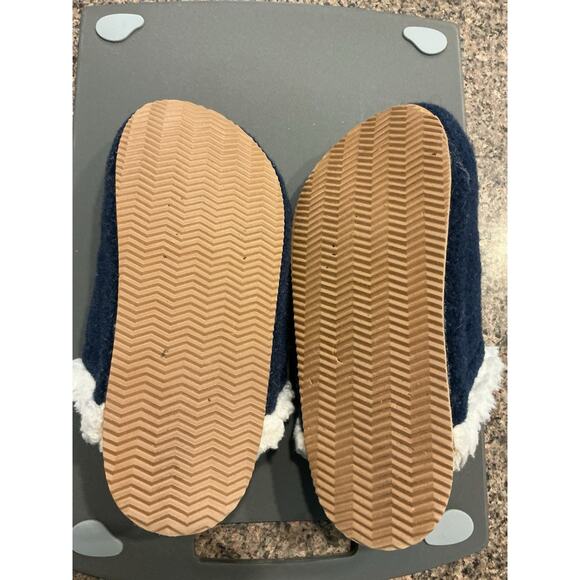 Lands End Slippers/Clogs Blue Felt w/ 5 Good Dogs, Size 7B - Picture 5 of 8